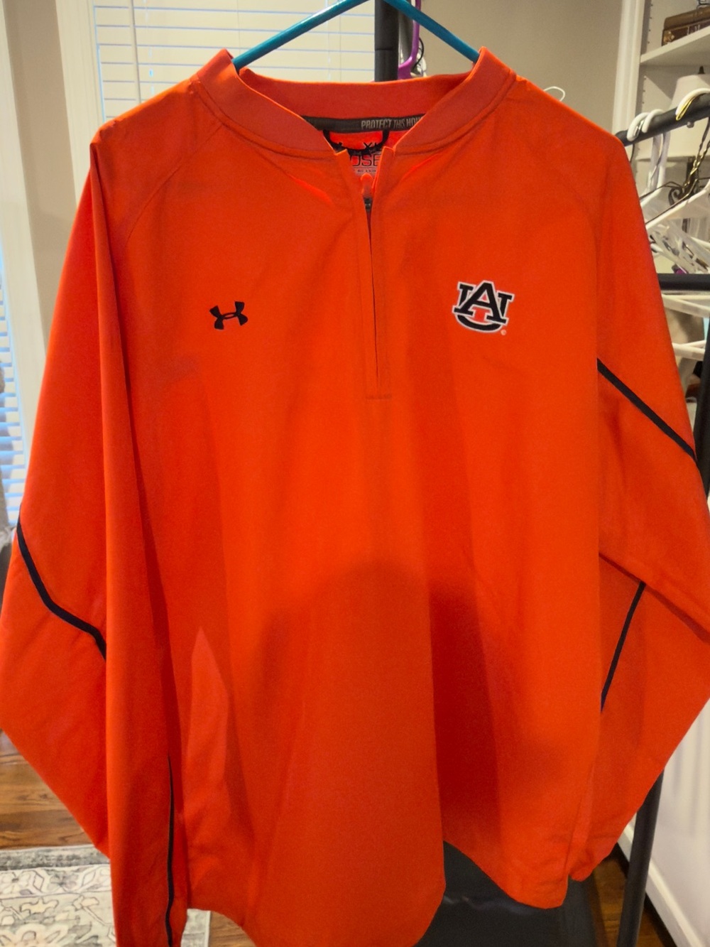 Under Armour Men’s Orange Auburn 1/4 Zip Pullover